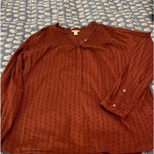 J. Crew Point Sur Pullover. Dark Red/Rust. Great Condition.